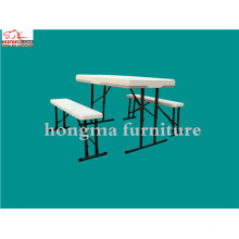 Garden Plastic Folding Beer Table with Benches